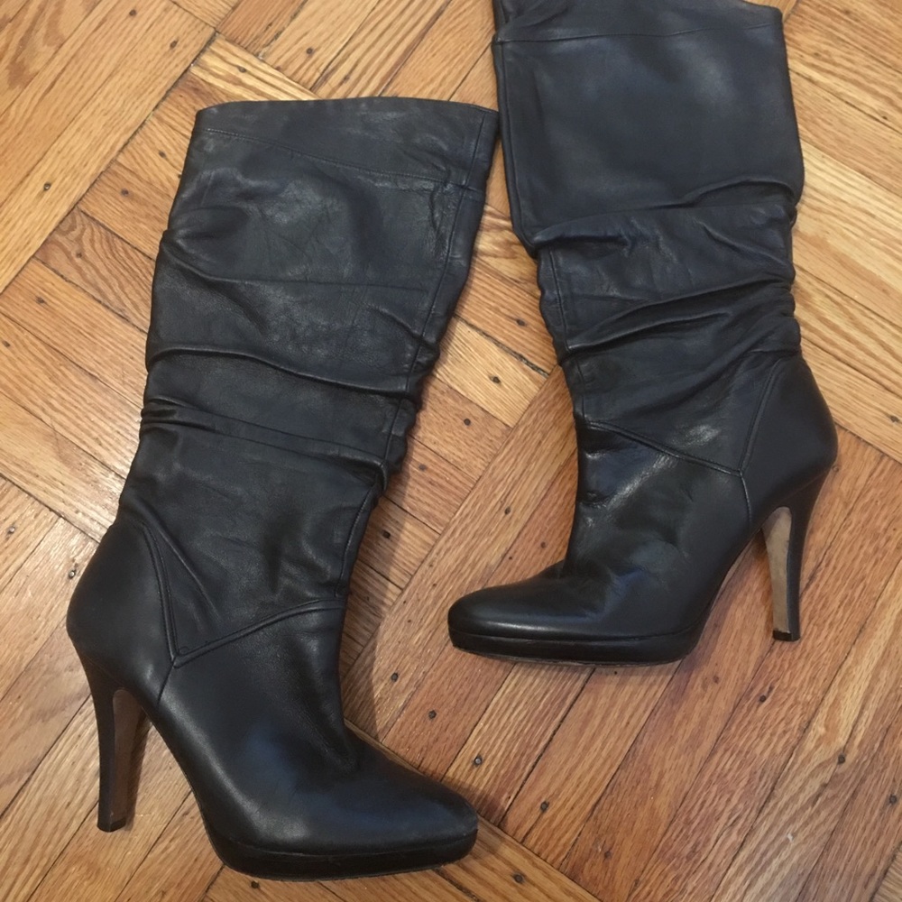 Daniblack leather boots! Sz 7.5